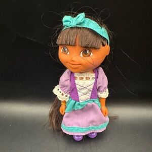 2005 Dora the Explorer as Rapunzel 6.25" Mattel PVC Plastic Action Figure Doll